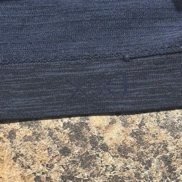 Lululemon Mens Shirt 1/2 Zip Pullover Long Sleeve Athleisure Minimalist Blue XXL - Picture 4 of 7